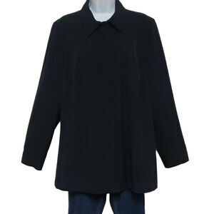 🌹Lane Bryant Black Shirt Jacket Snap Closure sz 14/16